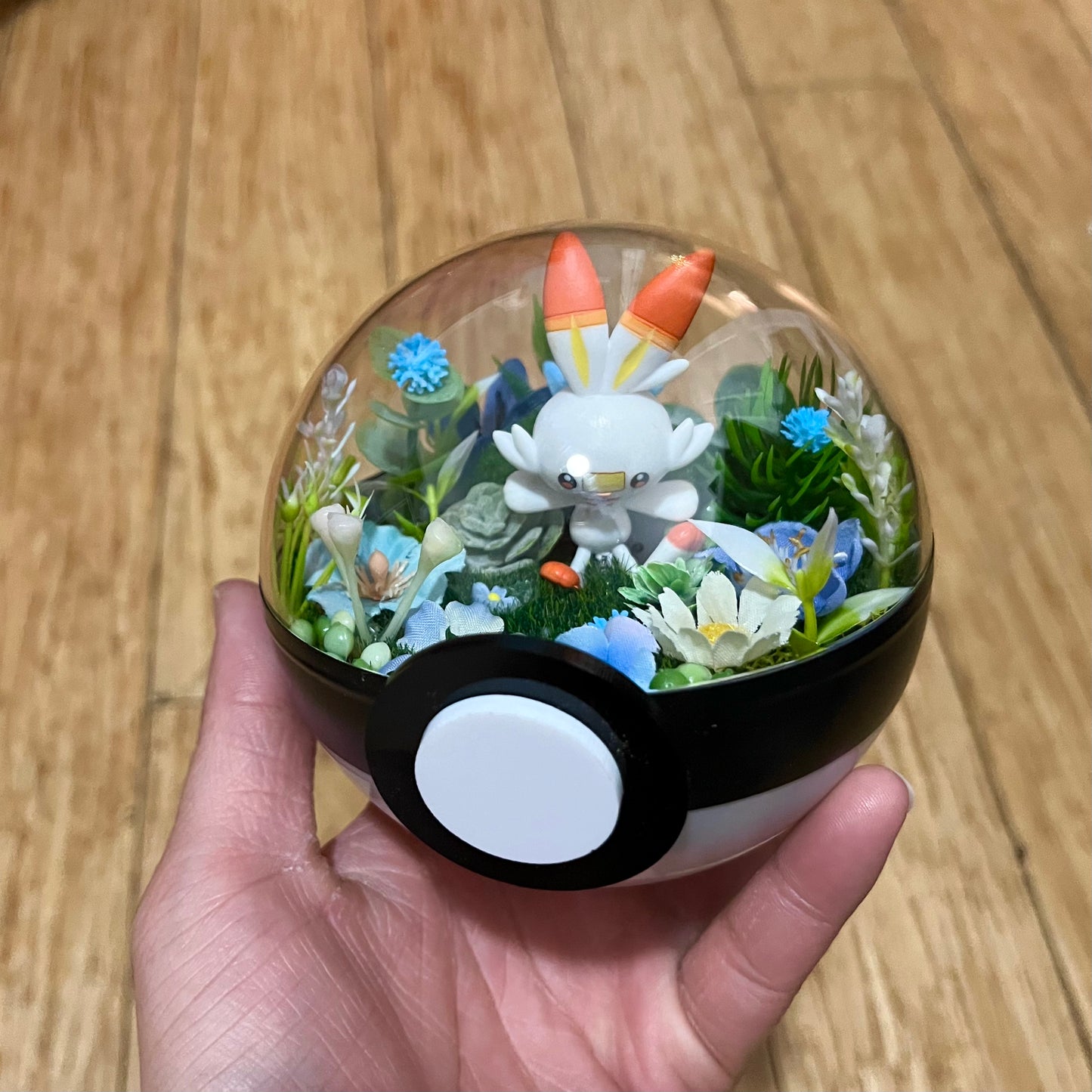 Scorbunny Pokeball Terrarium