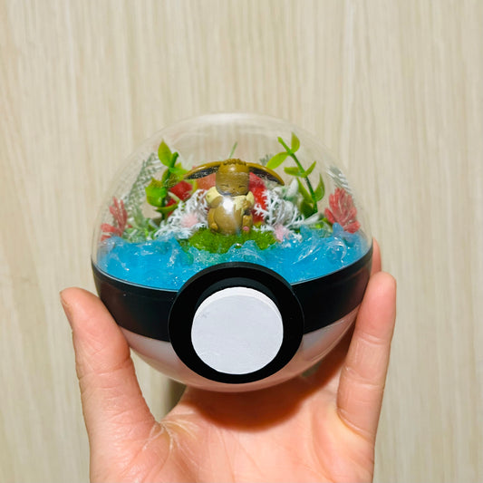 Baby Eevee Riverside Pokeball Terrarium *discount for older design*