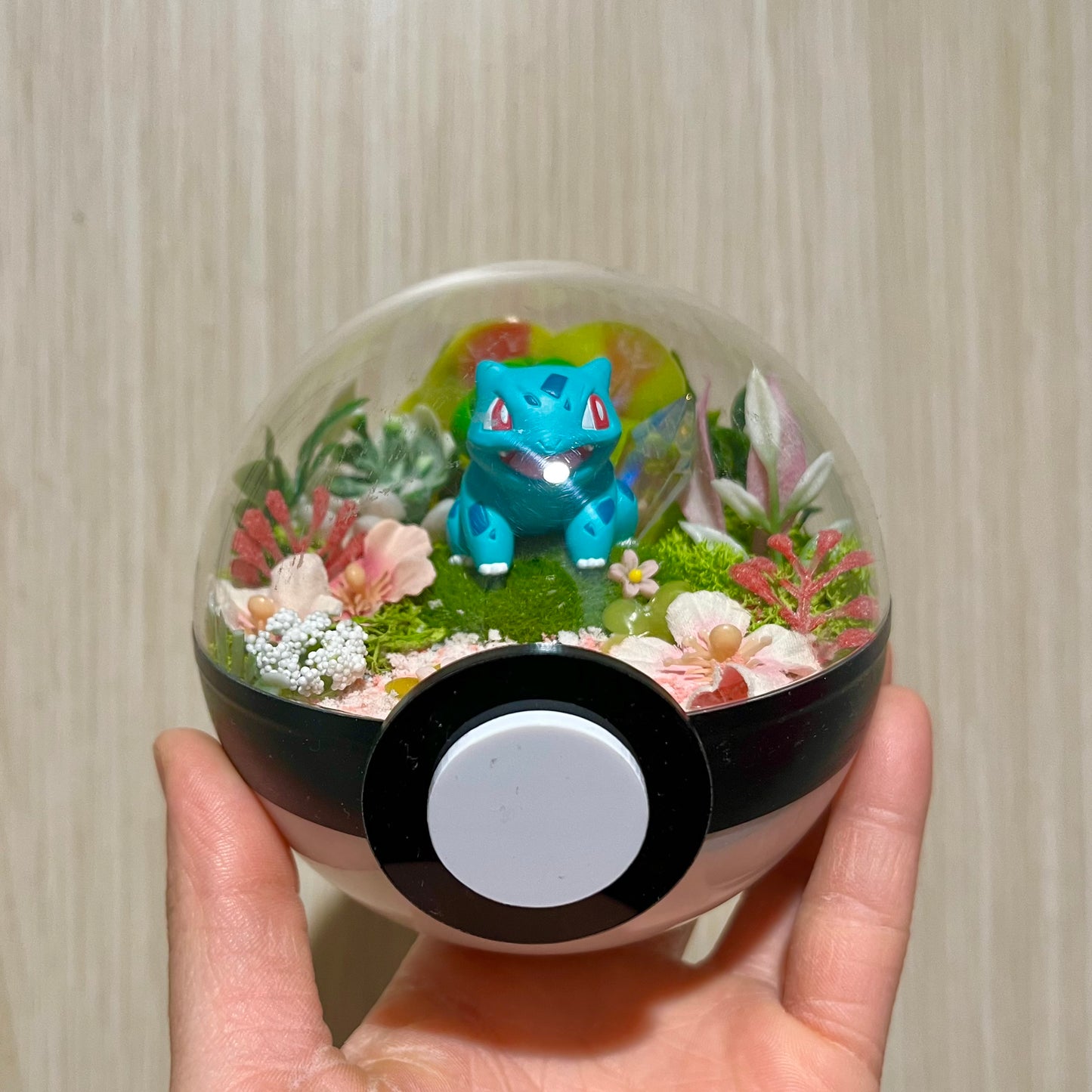 Bulbasaur Sakura Pokeball Terrarium *discount for flaw*