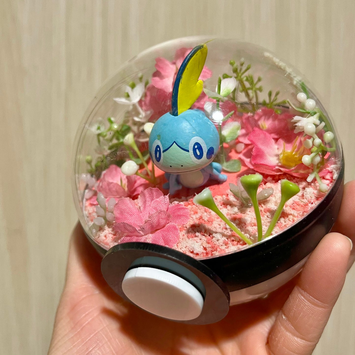 Sobble Sakura Pokeball Terrarium *discount for flaw*