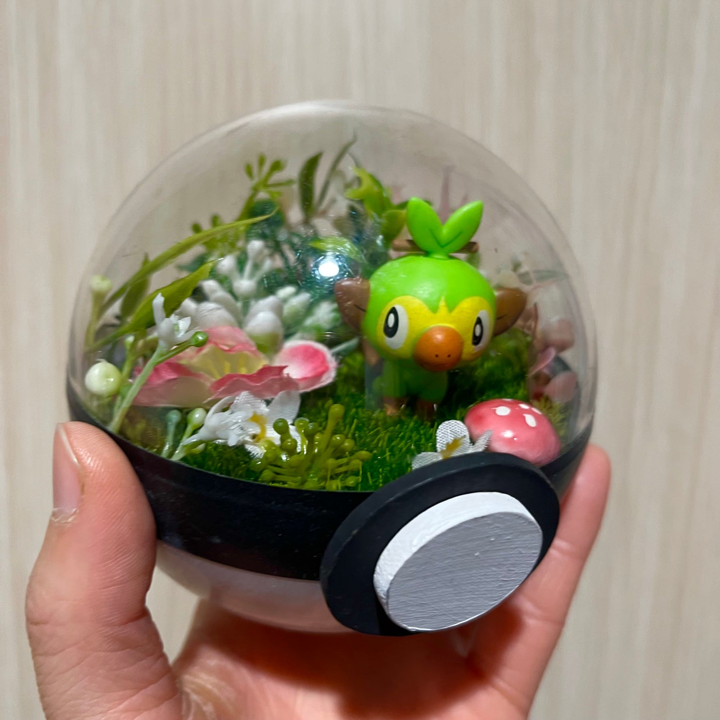 Grookey Floral Pokeball Terrarium *discount for older design*