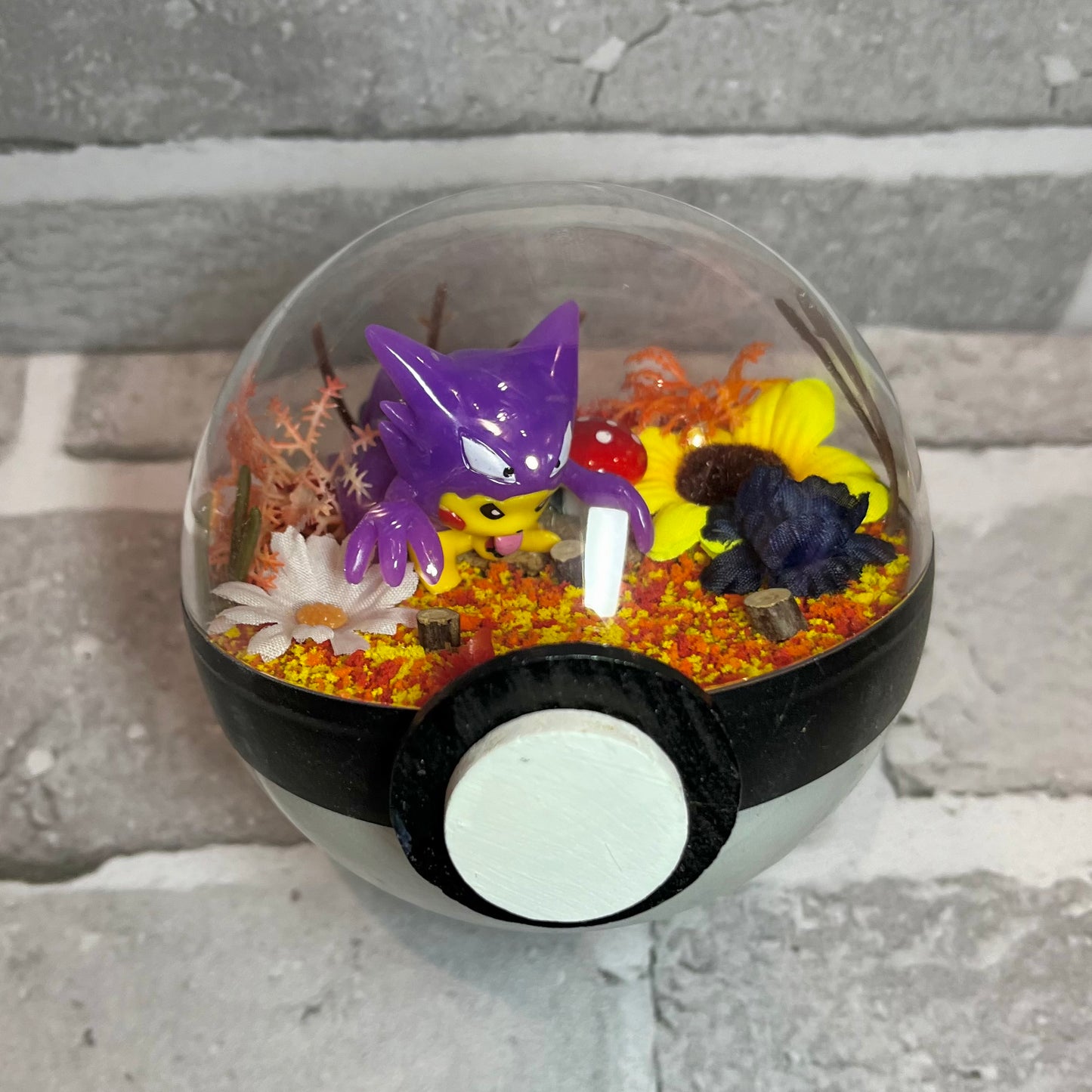 Pikachu cosplaying Haunter Pokeball Terrarium (discount for older design)