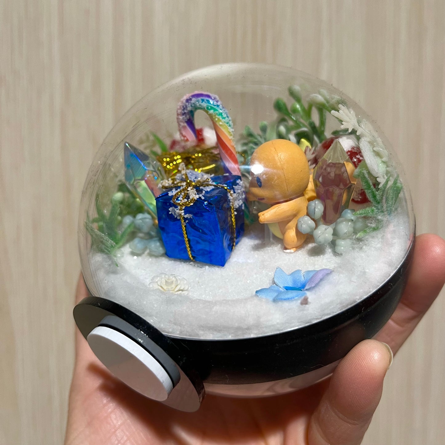 Ditto Charmander Christmas Pokeball Terrarium