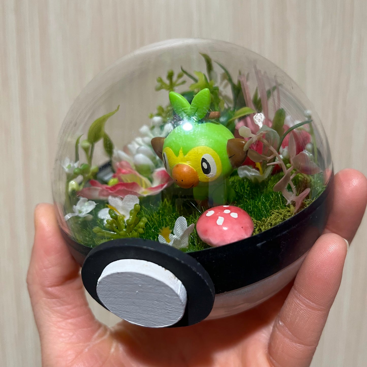 Grookey Floral Pokeball Terrarium *discount for older design*