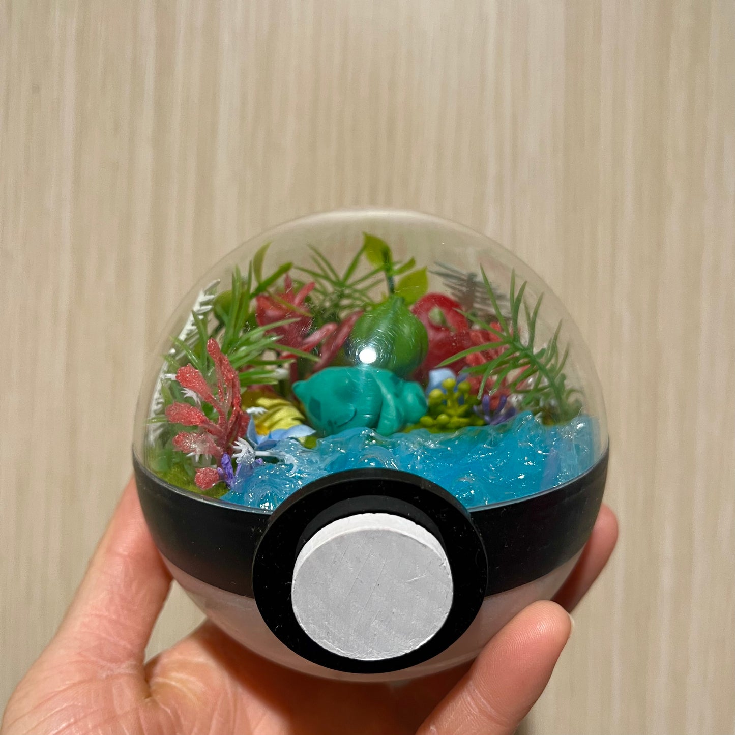 Sleeping Bulbasaur Pokeball Terrarium *discount for older design*