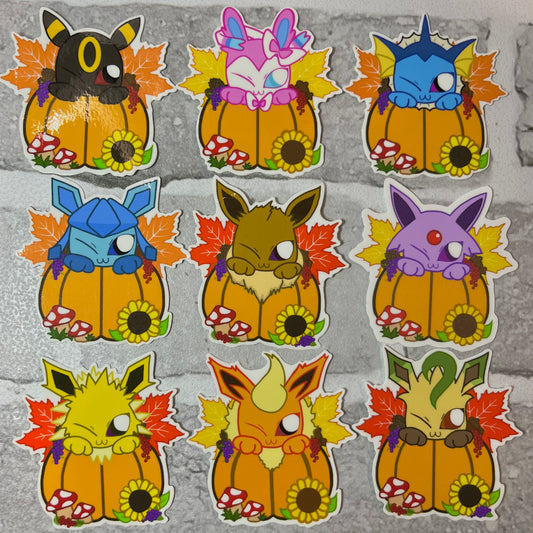 Eeveelution Autumn Stickers