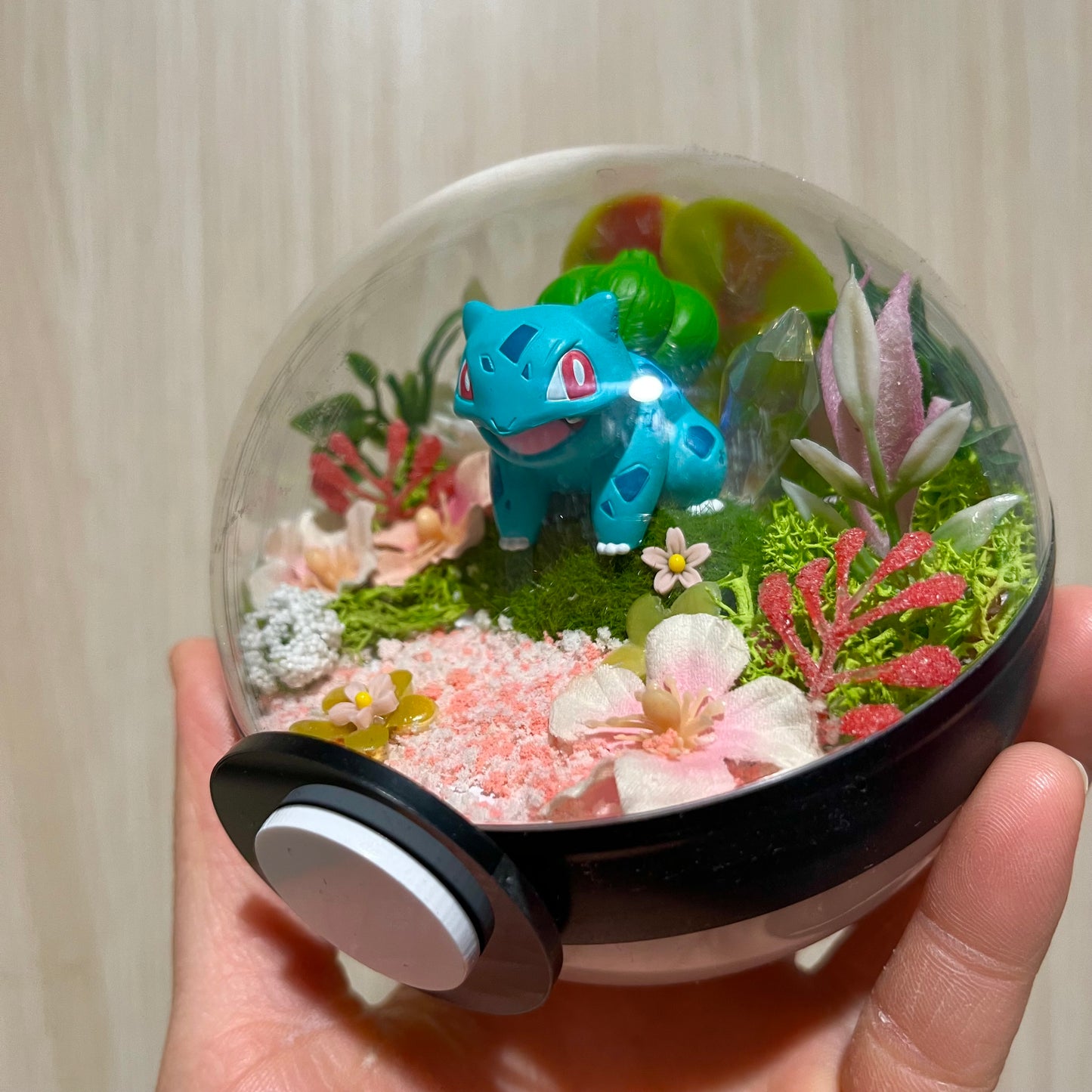 Bulbasaur Sakura Pokeball Terrarium *discount for flaw*