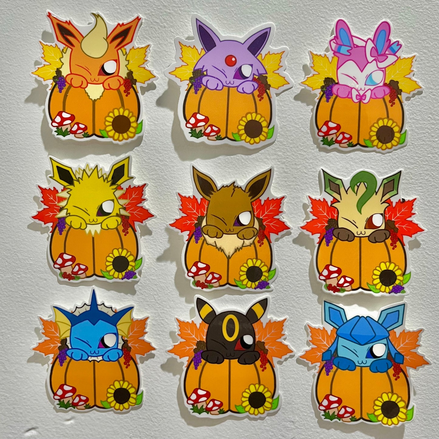 Eeveelution Autumn Stickers