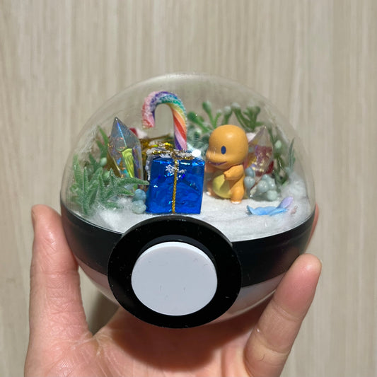 Ditto Charmander Christmas Pokeball Terrarium