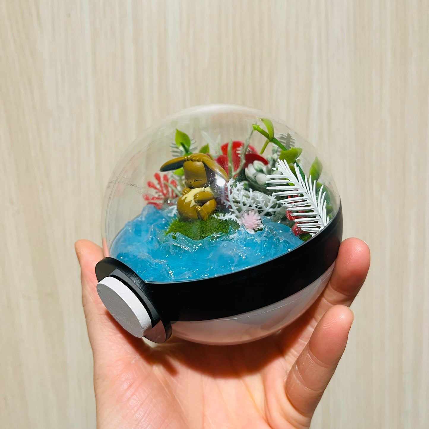 Baby Eevee Riverside Pokeball Terrarium *discount for older design*