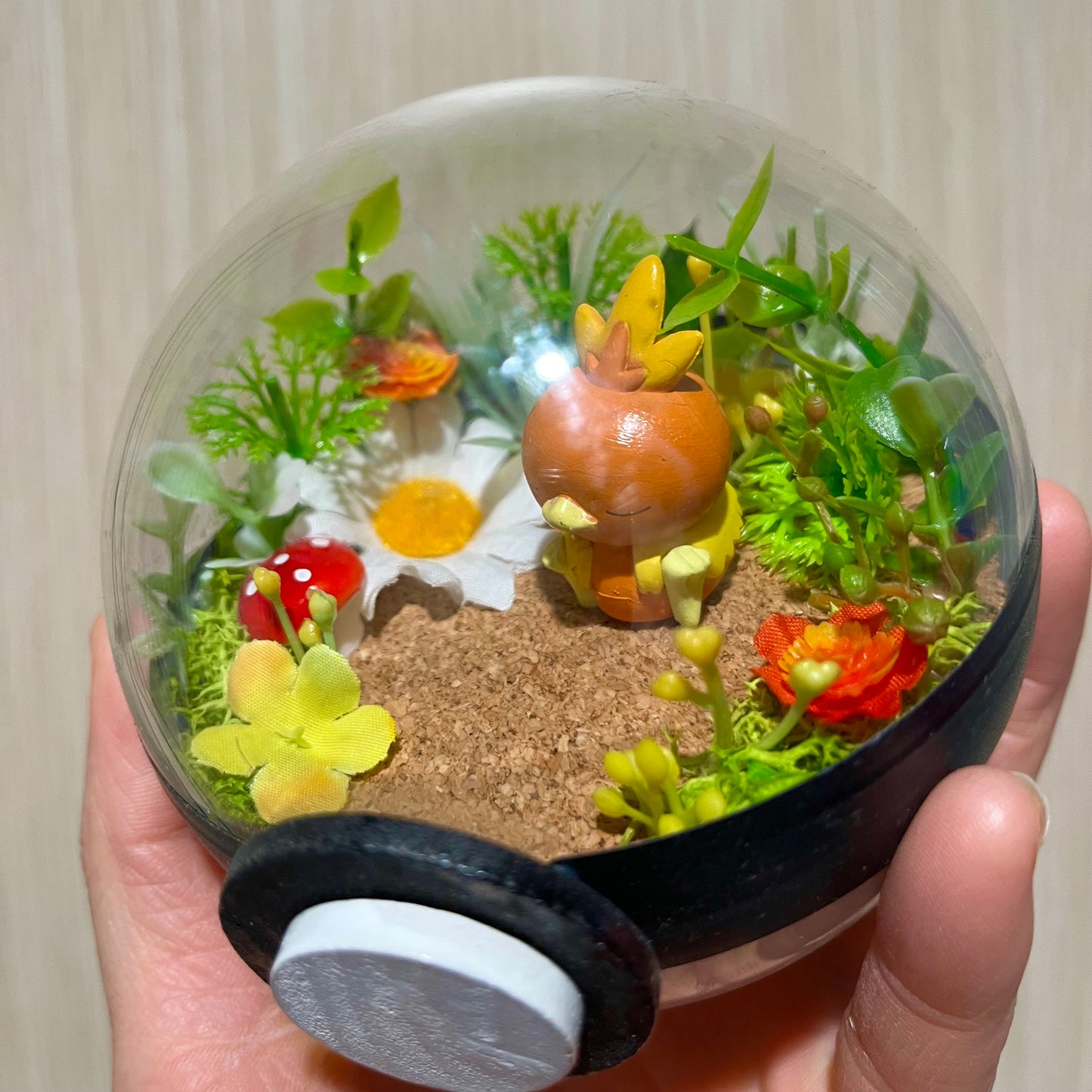 Sleeping Torchic Pokeball Terrarium *discount for older design*