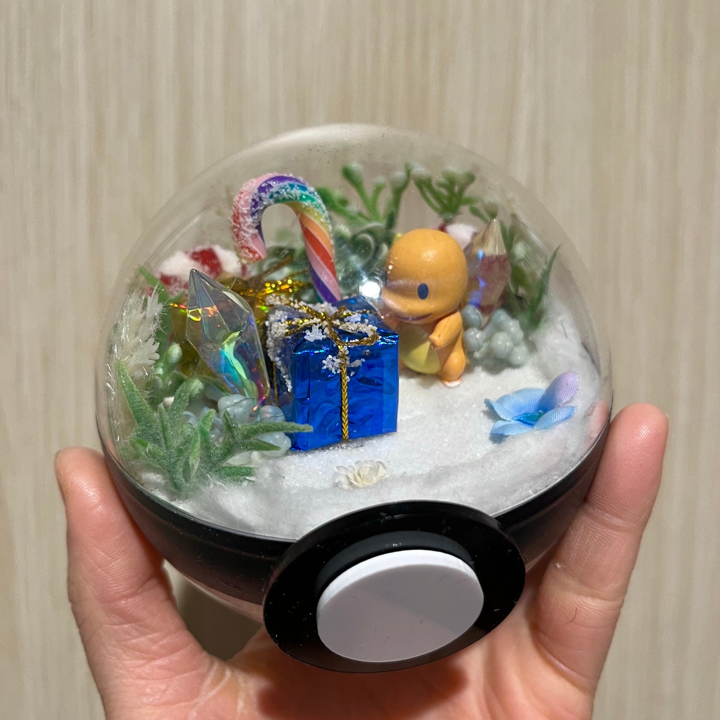 Ditto Charmander Christmas Pokeball Terrarium