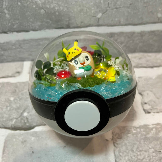 Rowlet Pokeball Terrarium