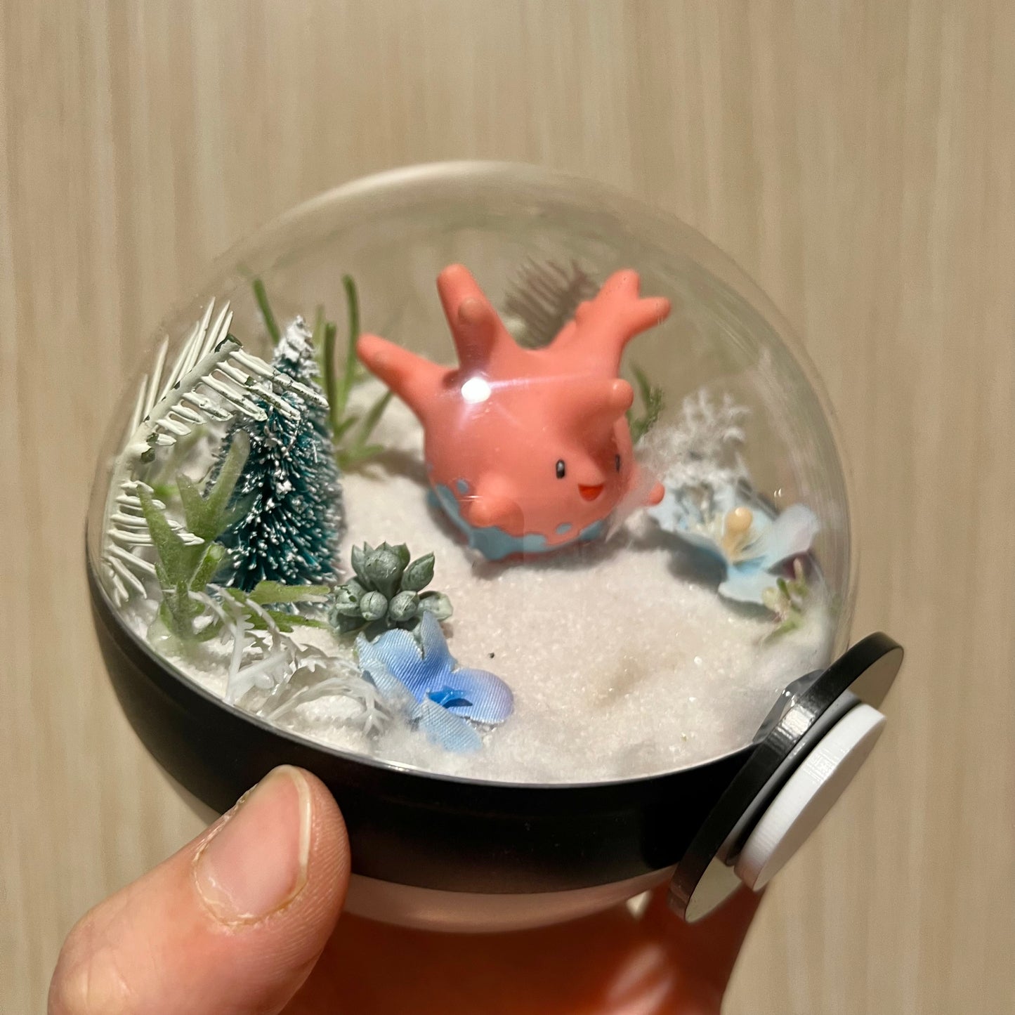 Corsola Winter Pokeball Terrarium