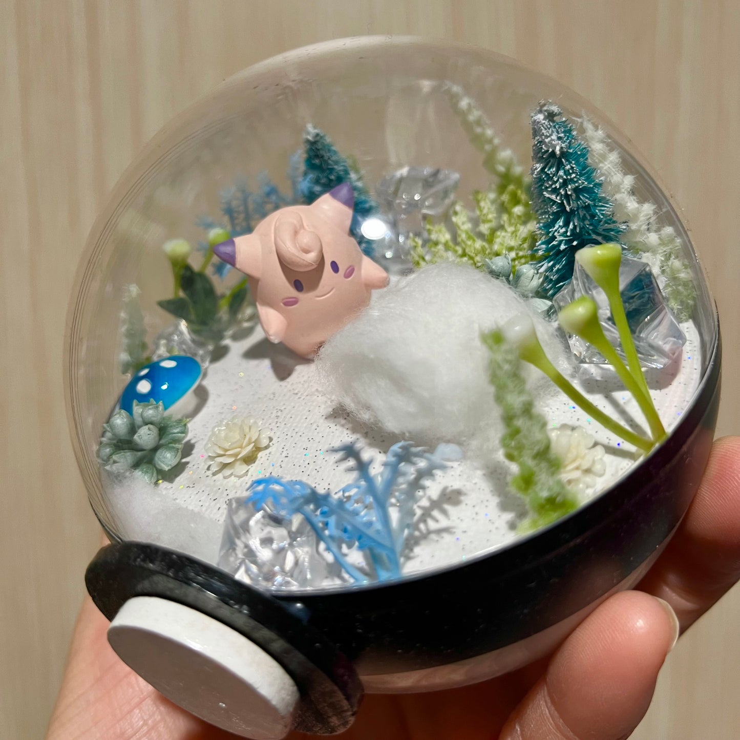 Clefairy Winter Pokeball Terrarium *discount for older design*