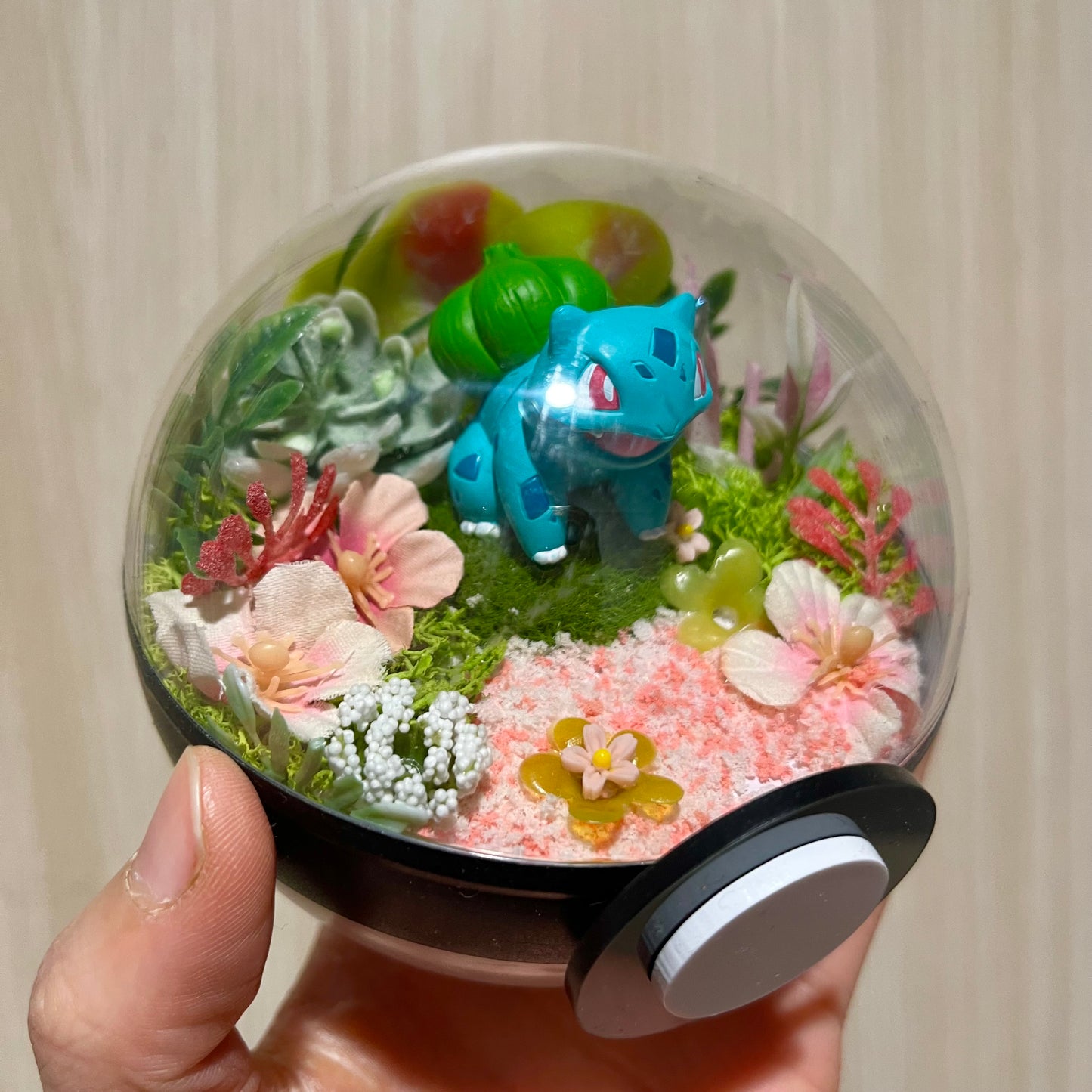 Bulbasaur Sakura Pokeball Terrarium *discount for flaw*