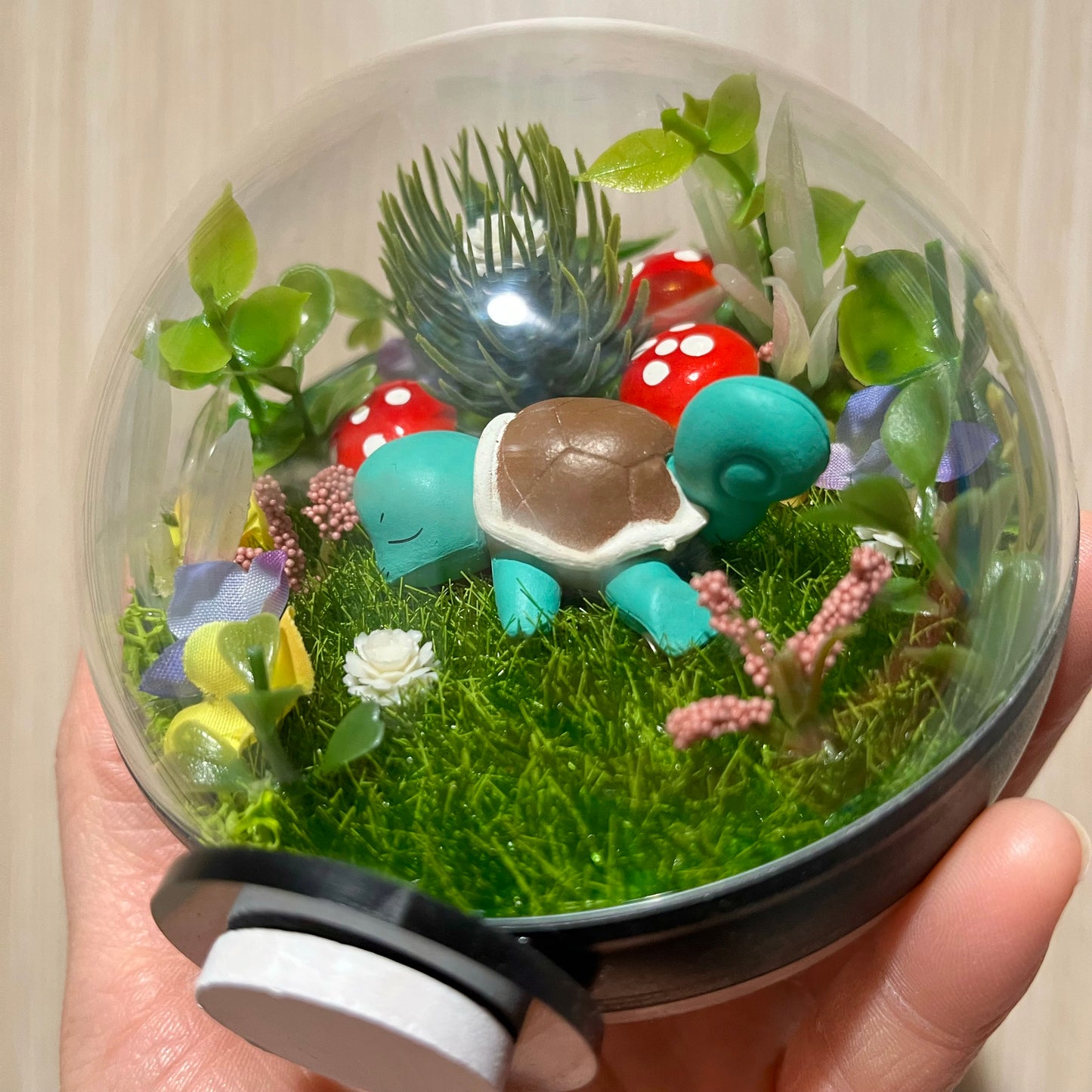 Sleeping Squirtle Forest Pokeball Terrarium *discount for older design*