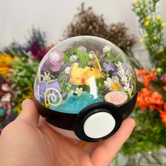 Pikachu Pokeball Terrarium