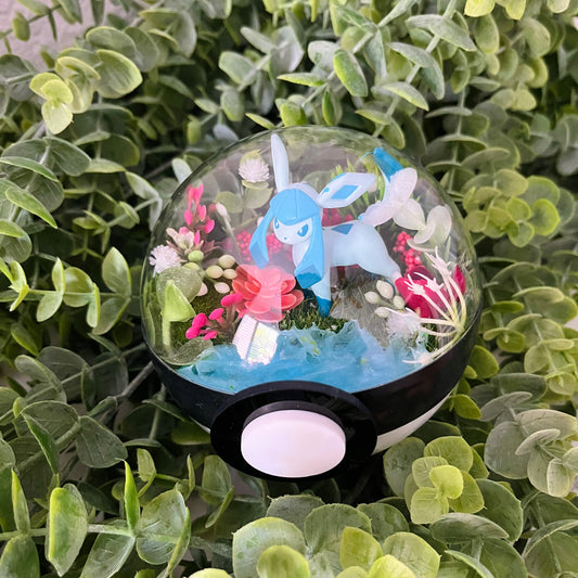 Glaceon Pokeball Terrarium