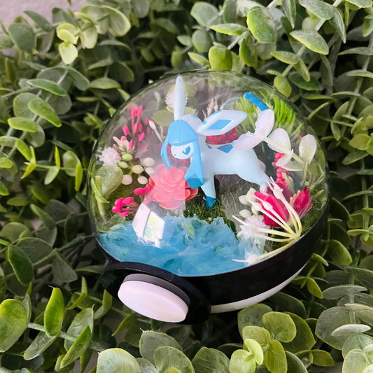 Glaceon Pokeball Terrarium