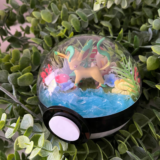 Leafeon Pokeball Terrarium