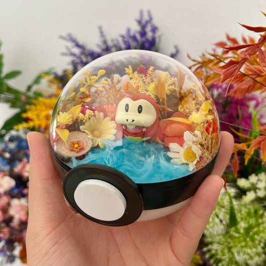 Fuecoco Pokeball Terrarium